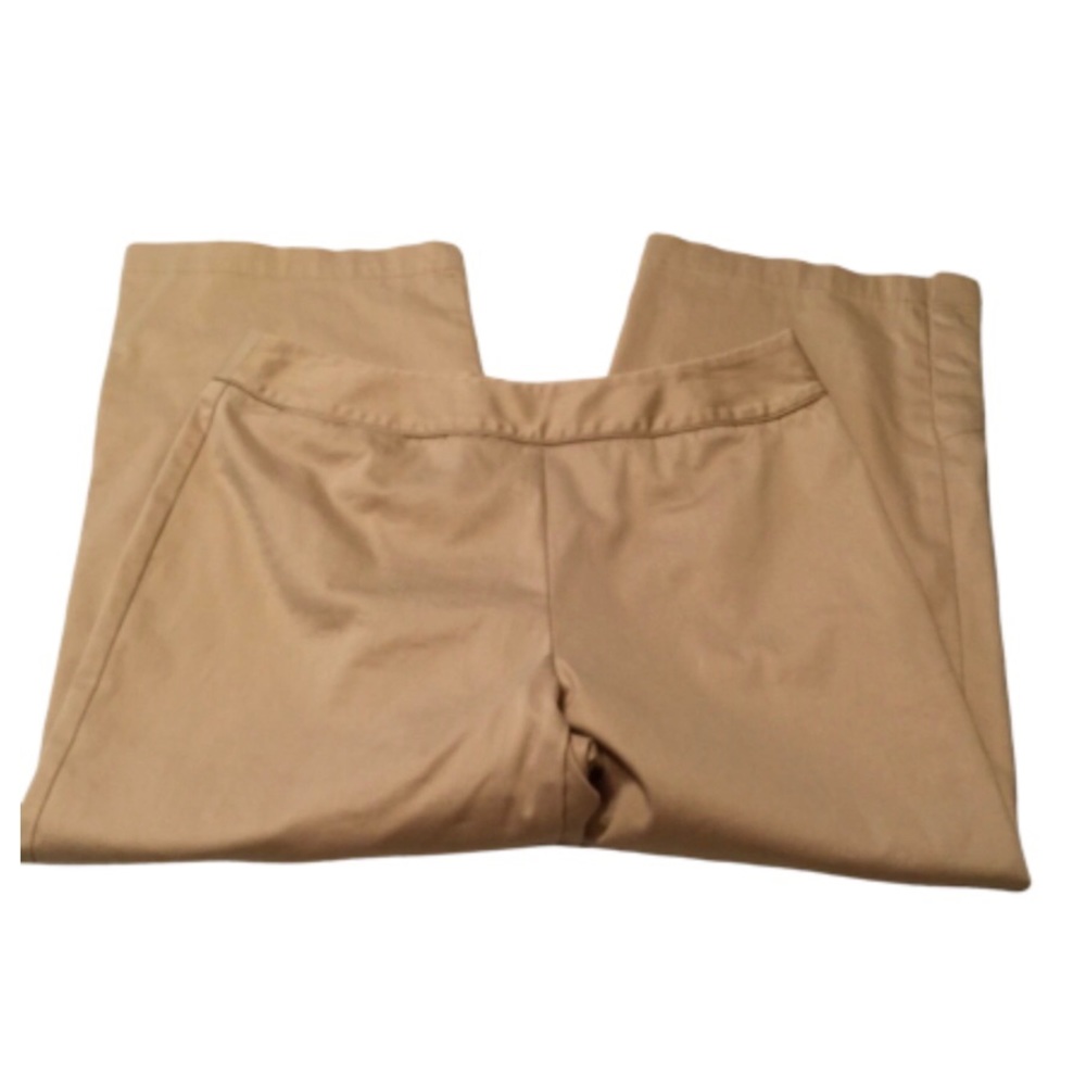 Valerie Stevens Khaki Mid Rise Side Zip Capri 6